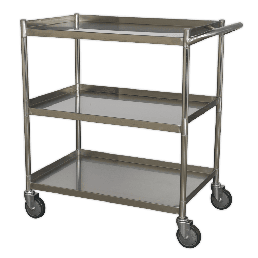 Workshop Trolley 3-Level Stainless Steel Model No.-21836