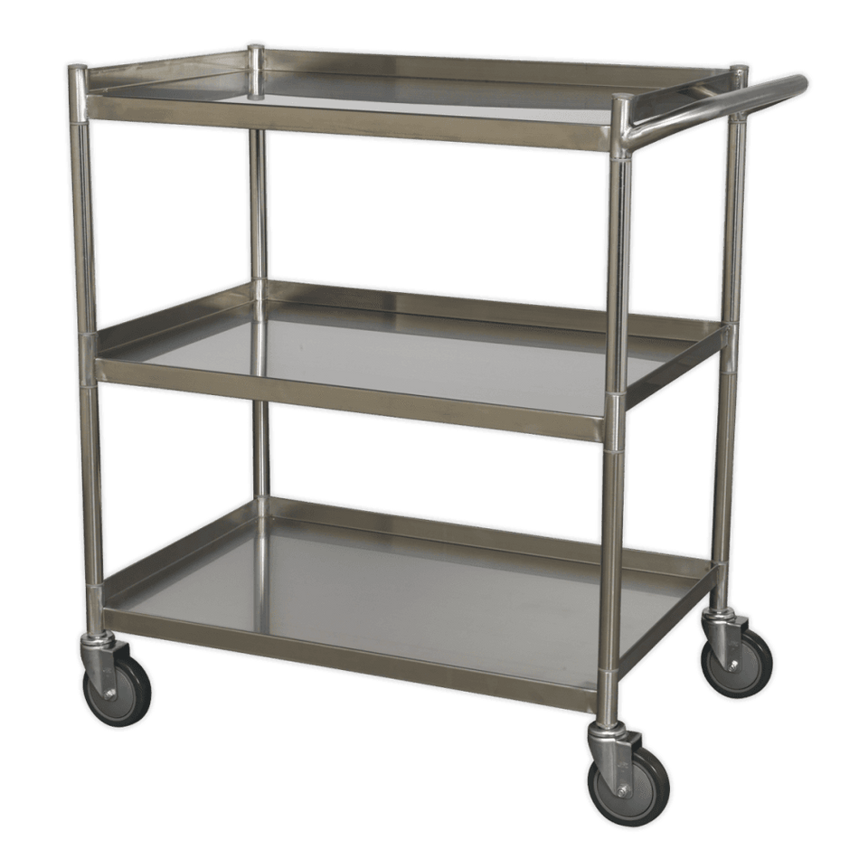 Workshop Trolley 3-Level Stainless Steel Model No.-21836