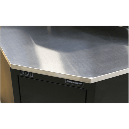 Stainless Steel Corner Worktop 930mm Model No.-21932