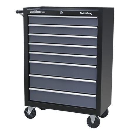 Rollcab 8 Drawer with Ball Bearing Runners - Black/Grey Model No.-22029
