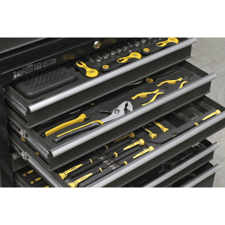 Rollcab 8 Drawer with Ball Bearing Runners - Black/Grey Model No.-22029