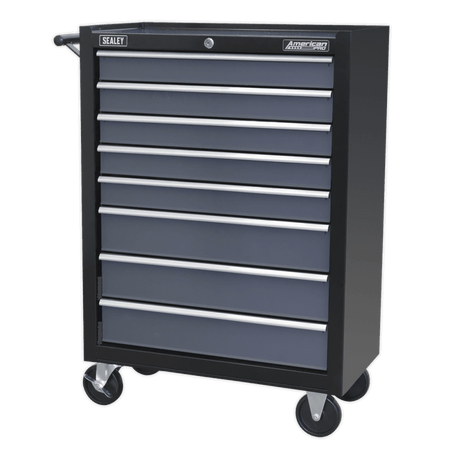 Rollcab 8 Drawer with Ball Bearing Runners - Black/Grey Model No.-22029