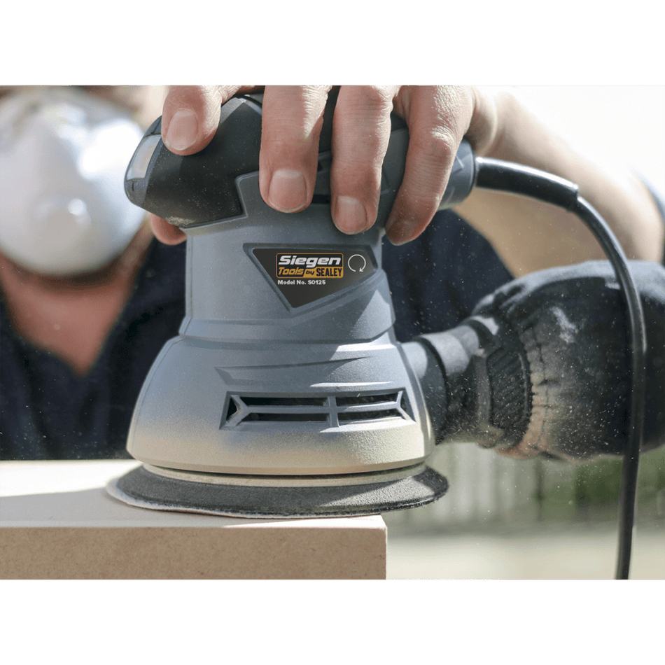 Siegen 125mm Random Orbital Palm Sander 240W/230V : Model No- 21647