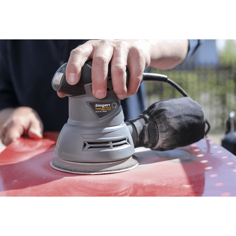 Dual Action Palm Sander 125mm 240W/230V Model No- 21647