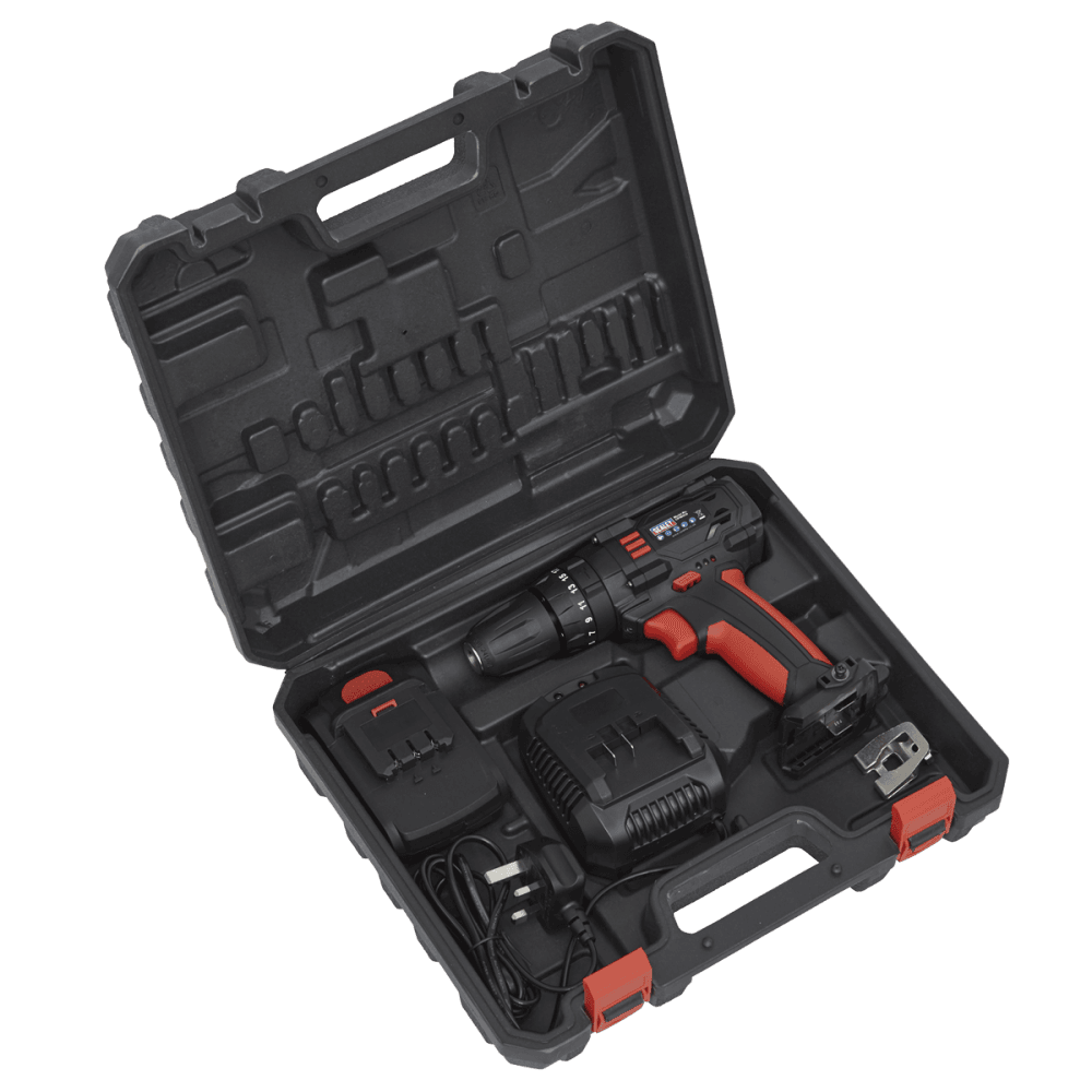 Cordless Lithium-ion 10mm Hammer Drill/Driver 18V 1.5Ah 2-Speed - Fast Charger Model No.-21978