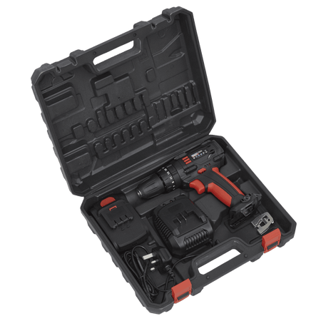 Cordless Lithium-ion 10mm Hammer Drill/Driver 18V 1.5Ah 2-Speed - Fast Charger Model No.-21978