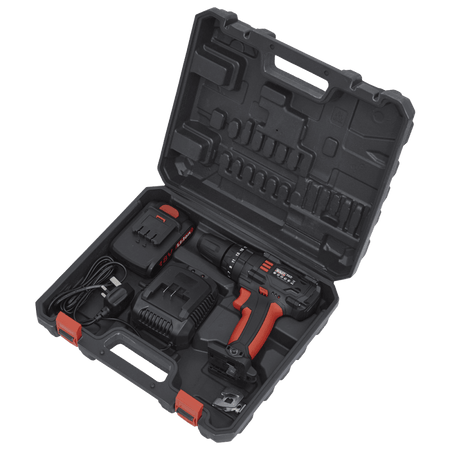 Cordless Lithium-ion 10mm Hammer Drill/Driver 18V 1.5Ah 2-Speed - Fast Charger Model No.-21978