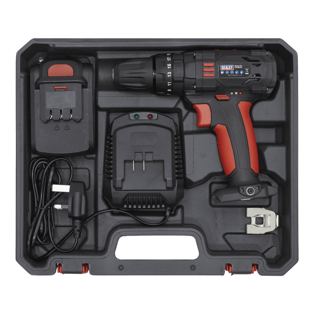 Cordless Lithium-ion 10mm Hammer Drill/Driver 18V 1.5Ah 2-Speed - Fast Charger Model No.-21978