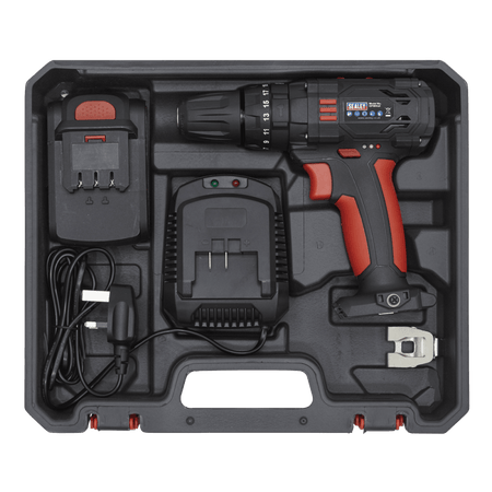 Cordless Lithium-ion 10mm Hammer Drill/Driver 18V 1.5Ah 2-Speed - Fast Charger Model No.-21978
