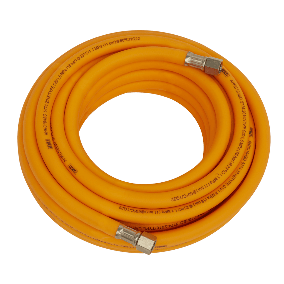 High-Visibility Hybrid Air Hose with 1/4"BSP Unions 10m x 8mm : Model No.-21936