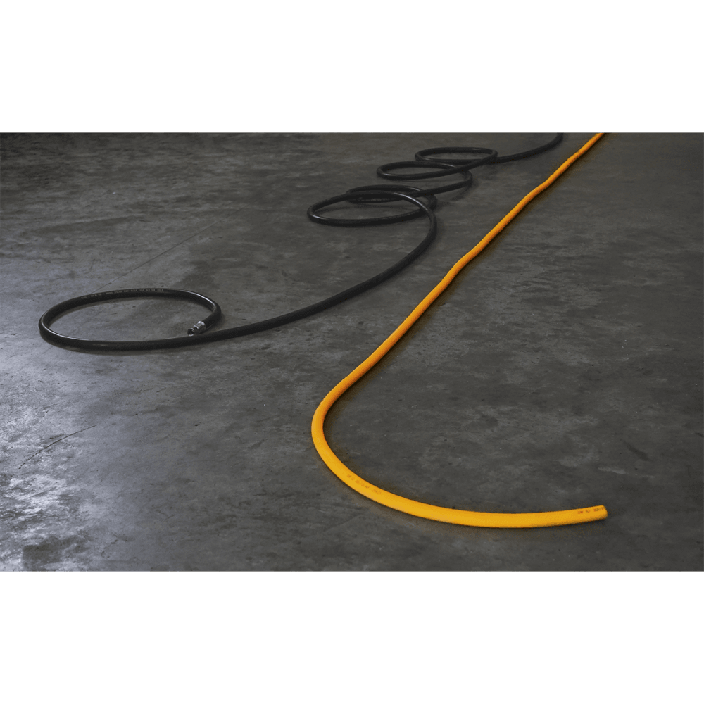 High-Visibility Hybrid Air Hose with 1/4"BSP Unions 10m x 8mm : Model No.-21936