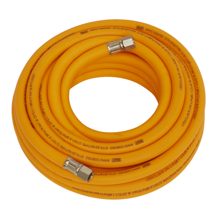 High-Visibility Hybrid Air Hose with 1/4"BSP Unions 10m x 10mm : Model No.-21938