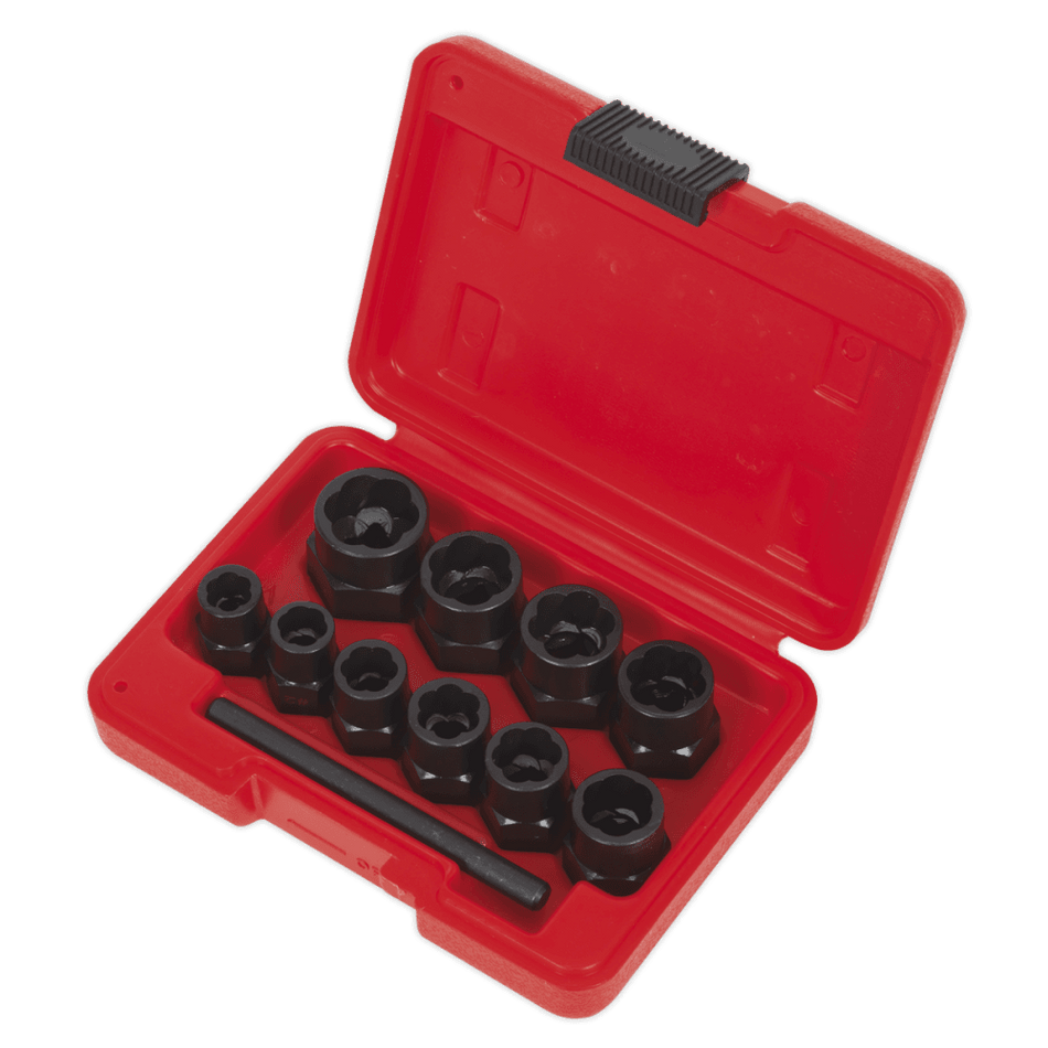 Bolt Extractor Set 10pc 3/8"Sq Drive or Spanner Model No.-21993
