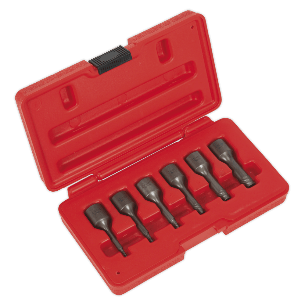 Screw Extractor Set 6pc 3/8"Sq Drive Model No.-22007