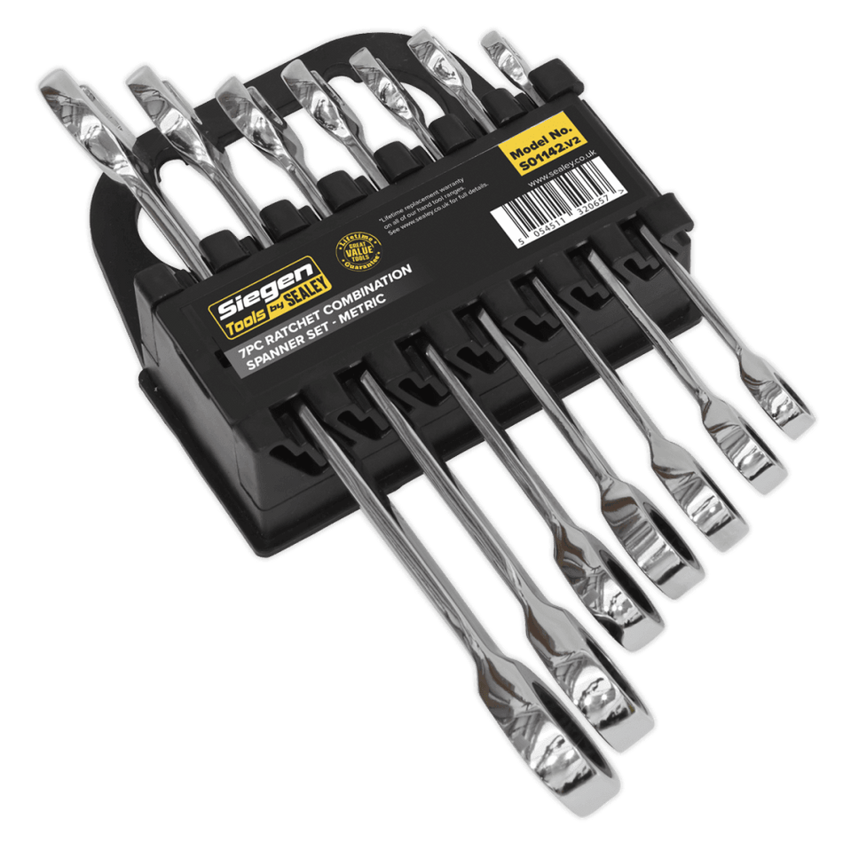 Ratchet Combination Spanner Set 7pc Metric Model No- 22011