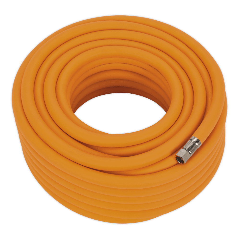 Air Hose 20mtr x 10mm Hybrid High Visibility with 1/4"BSP Unions Model No- AHHC2038
