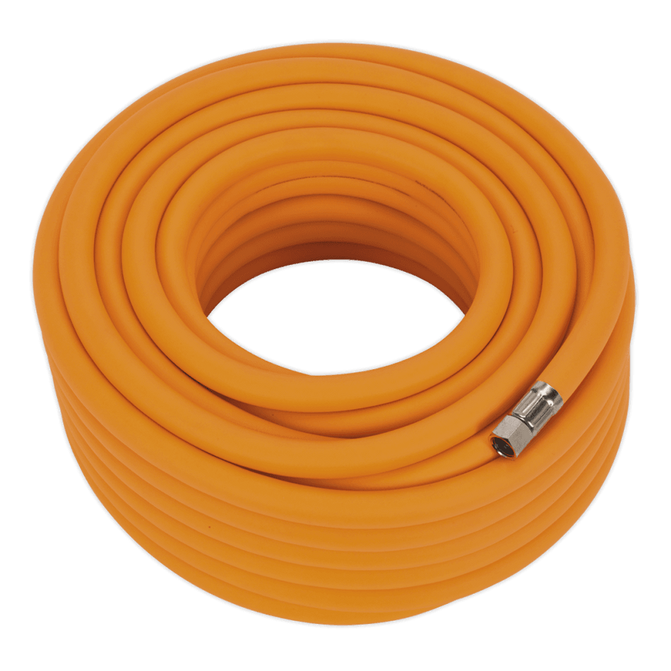 Air Hose 20mtr x 10mm Hybrid High Visibility with 1/4"BSP Unions Model No- AHHC2038