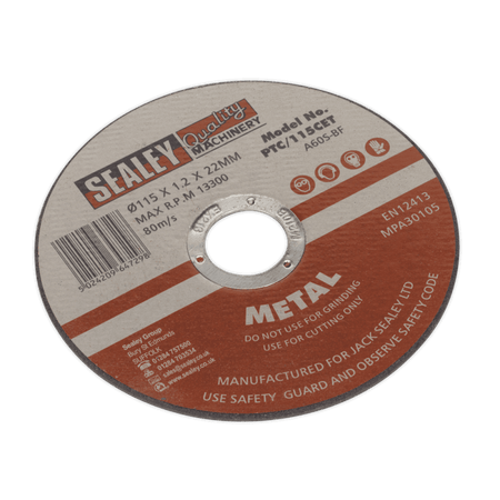 Cutting Disc 115 x 1.2mm 22mm Bore Pack of 10 Model No- PTC11510CET