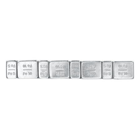 Wheel Weight 5 & 10g Adhesive Zinc Plated Steel Strip of 8 (4 x Each Weight) Pack of 100 Model No- 22331