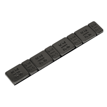 Wheel Weight 5 & 10g Adhesive Zinc Plated Steel Black Strip of 8 (4 x Each Weight) Pack of 50 Model No- 22332