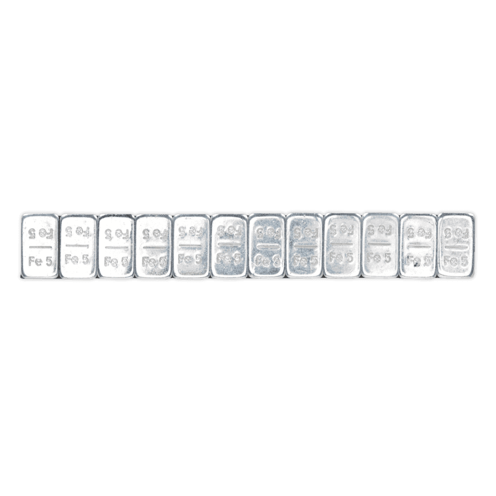 Wheel Weight 5g Adhesive Zinc Plated Steel Strip of 12 Pack of 100 Model No- 22329