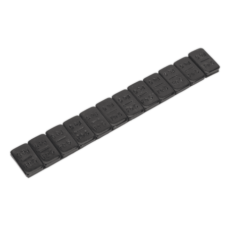 Wheel Weight 5g Adhesive Zinc Plated Steel Black Strip of 12 Pack of 50 Model No- 22330