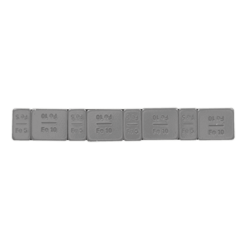 Wheel Weight 5 & 10g Adhesive Zinc Plated Steel Plastic Coated Strip of 8 (4 x Each Weight) Pack of 100 Model No- 22333