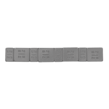 Wheel Weight 5 & 10g Adhesive Zinc Plated Steel Plastic Coated Strip of 8 (4 x Each Weight) Pack of 100 Model No- 22333