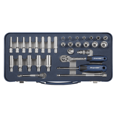 Socket Set 32pc 1/4"Sq Drive Lock-On? 6pt Metric Model No- 22432