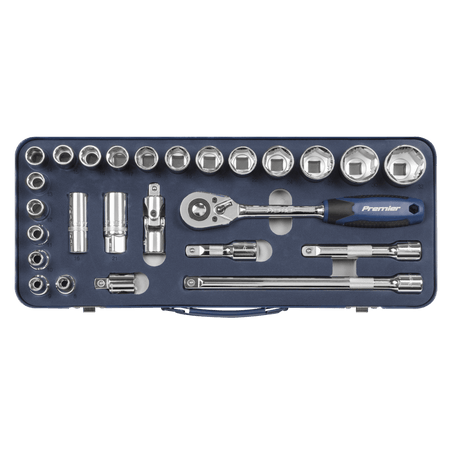 Socket Set 26pc 1/2"Sq Drive Lock-On? 6pt Metric Model No- 22434