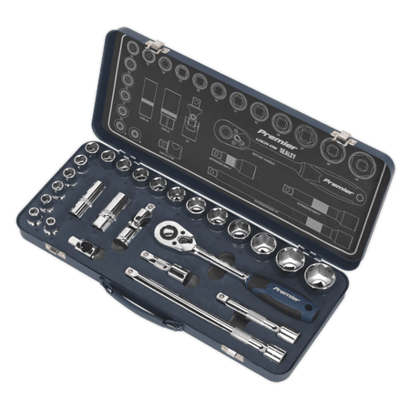 Socket Set 26pc 1/2"Sq Drive Lock-On? 6pt Metric Model No- 22434