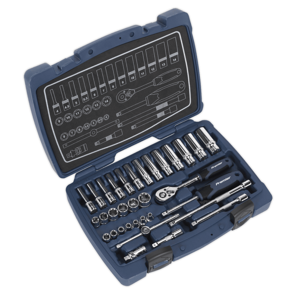 Socket Set 33pc 1/4"Sq Drive 6pt WallDriveÂ¶Ã· Metric Model No- 22429