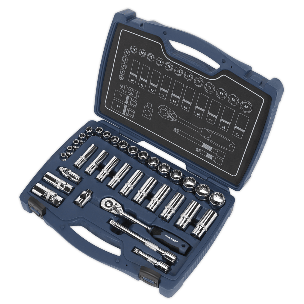 Premier Socket Set 3/8"Sq Drive 34pc : Model No- 22430