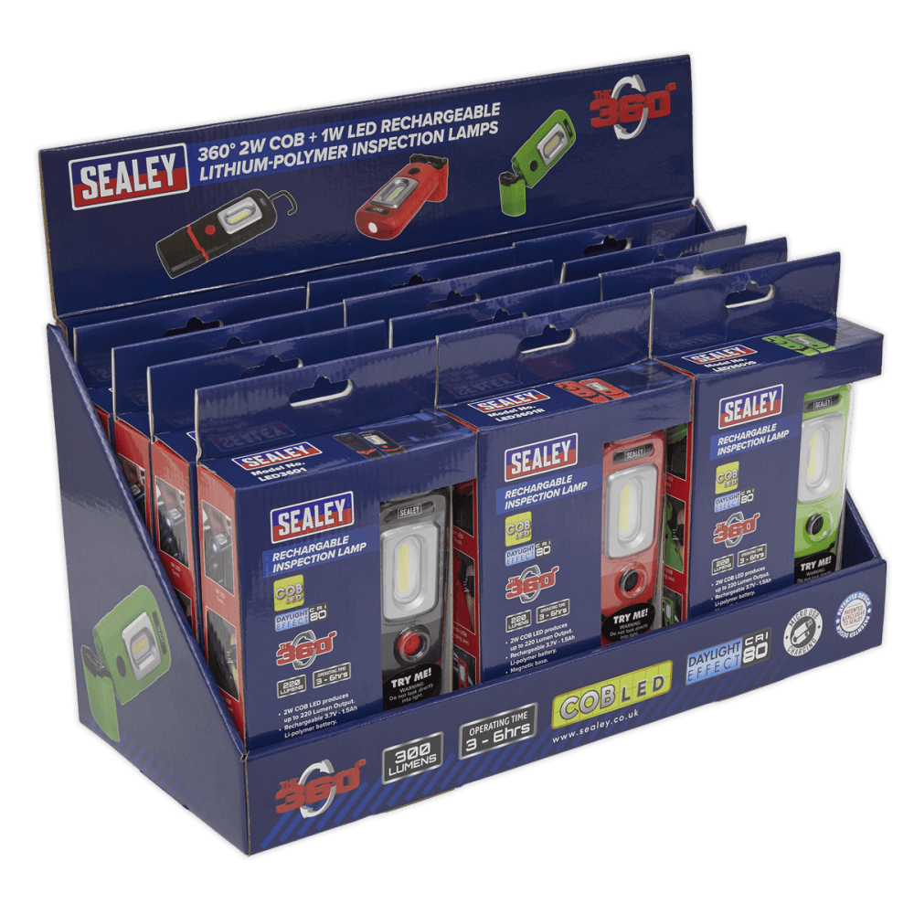 LED3601 Series Inspection Lamp Combination - Display Pack of 12 Model No- 22510