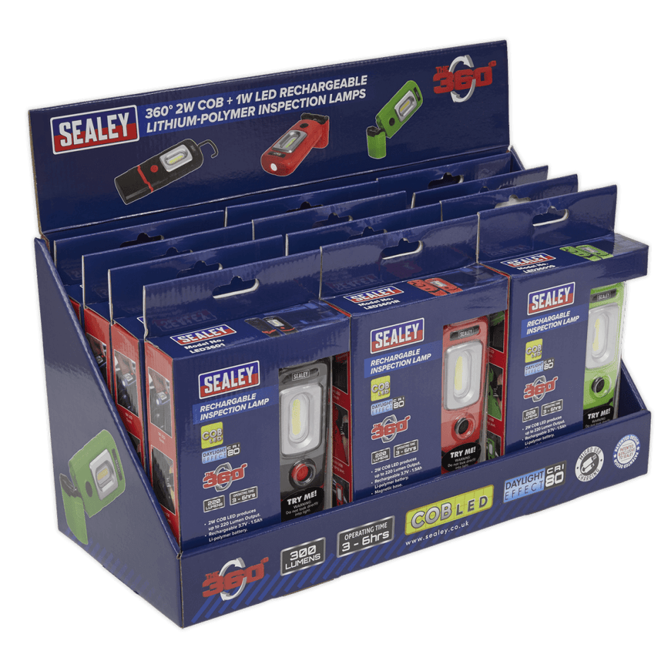 LED3601 Series Inspection Lamp Combination - Display Pack of 12 Model No- 22510