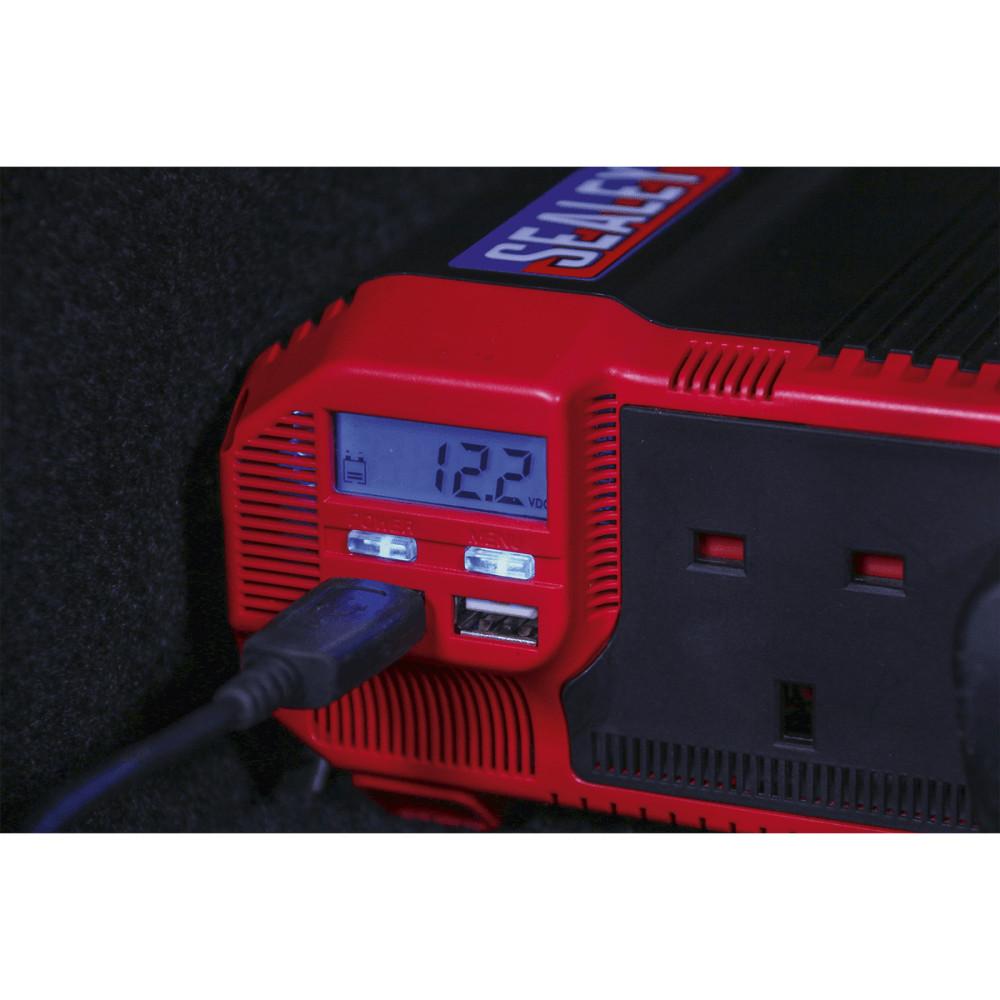 Power Inverter Modified Sine Wave 1500W 12V DC - 230V 50Hz Model No- 22235