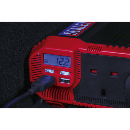 Power Inverter Modified Sine Wave 1100W 12V DC - 230V 50Hz Model No- 22233