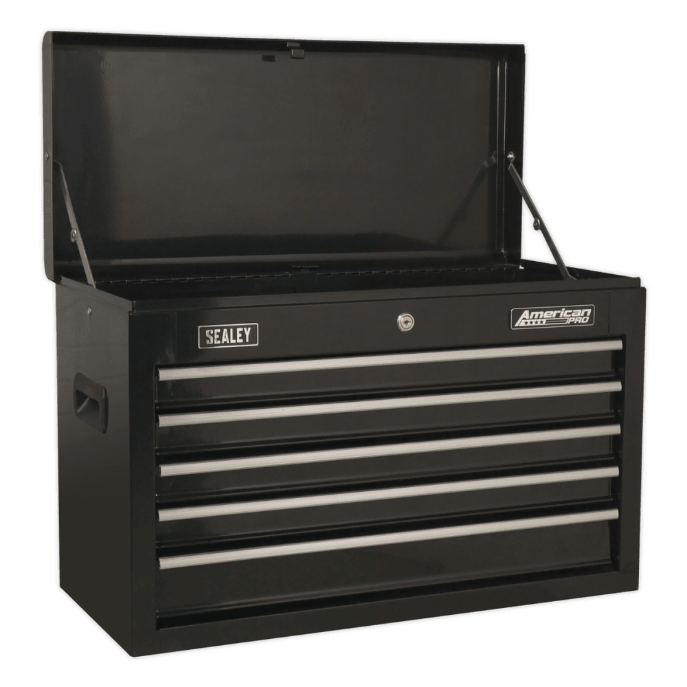 Topchest 5 Drawer with Ball Bearing Slides - Black & 230pc Tool Kit Model No- 22509