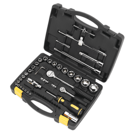 Topchest & Rollcab Combination 6 Drawer with Ball Bearing Slides - Purple/Grey & 128pc Tool Kit Model No- 22065