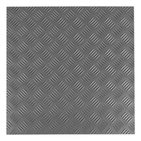 Vinyl Floor Tile with Peel & Stick Backing - Silver Treadplate Pack of 16 Model No- 22495