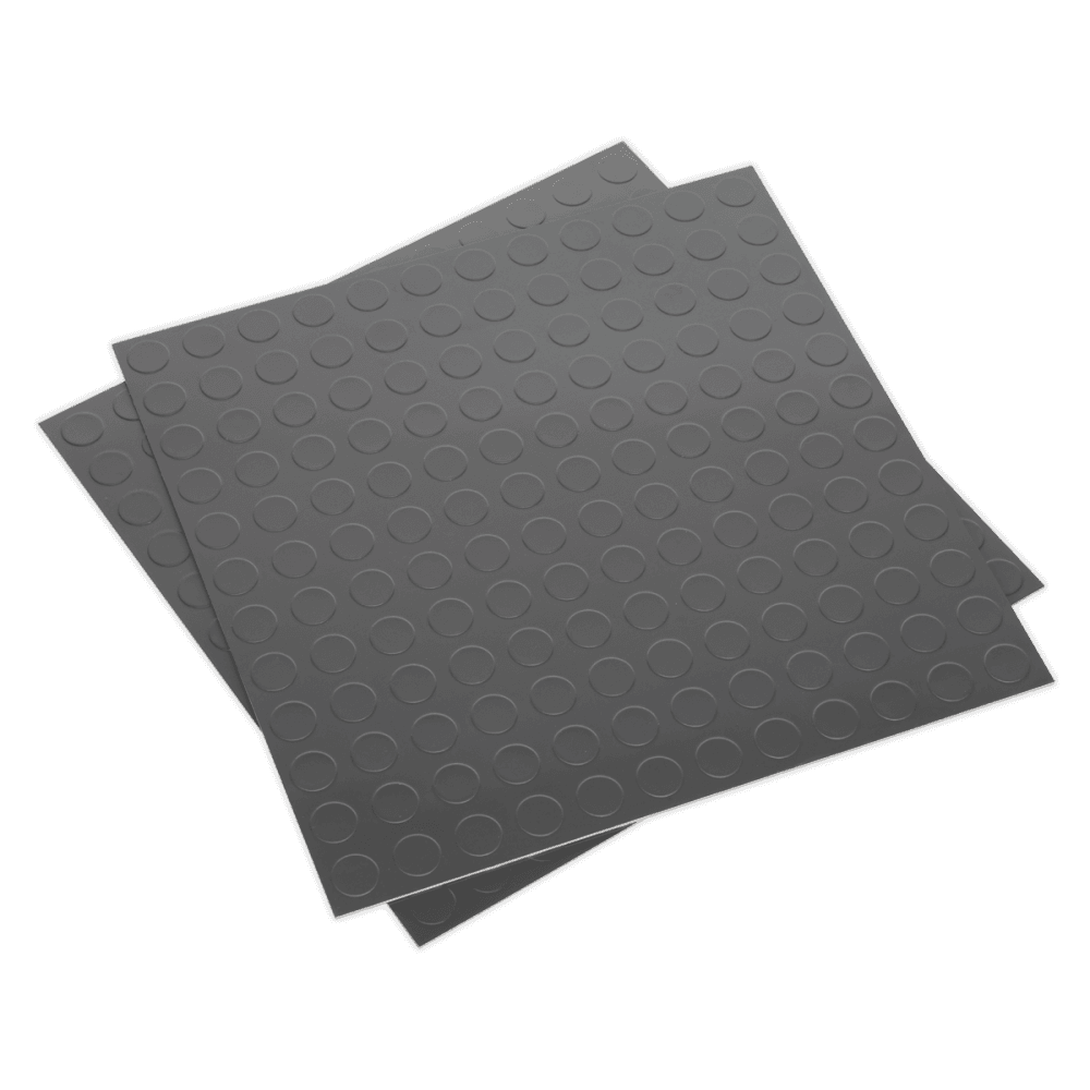 Vinyl Floor Tile with Peel & Stick Backing - Silver Coin Pack of 16 Model No- 22497