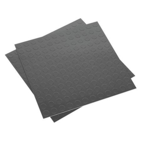 Vinyl Floor Tile with Peel & Stick Backing - Silver Coin Pack of 16 Model No- 22497