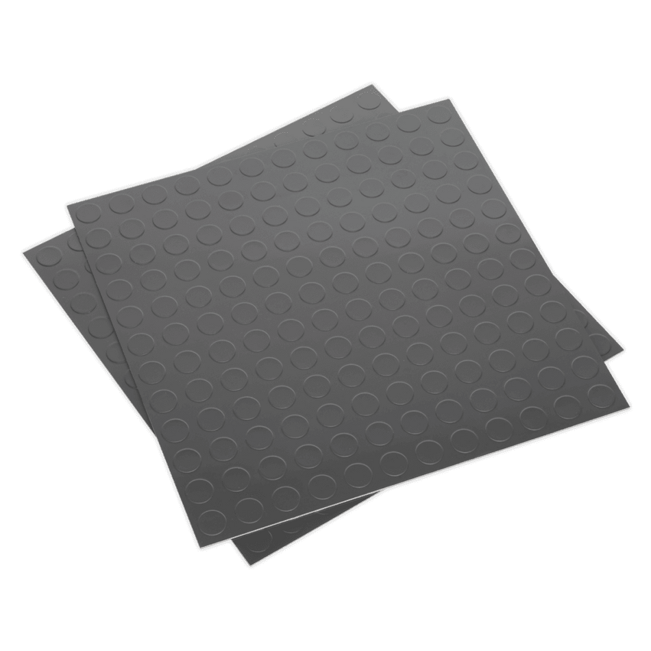 Vinyl Floor Tile with Peel & Stick Backing - Silver Coin Pack of 16 Model No- 22497