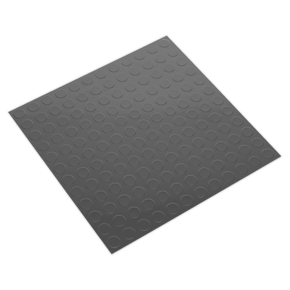 Vinyl Floor Tile with Peel & Stick Backing - Silver Coin Pack of 16 Model No- 22497