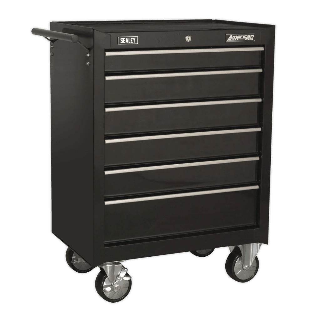 Rollcab 6 Drawer with Ball Bearing Slides - Black Model No- 22287