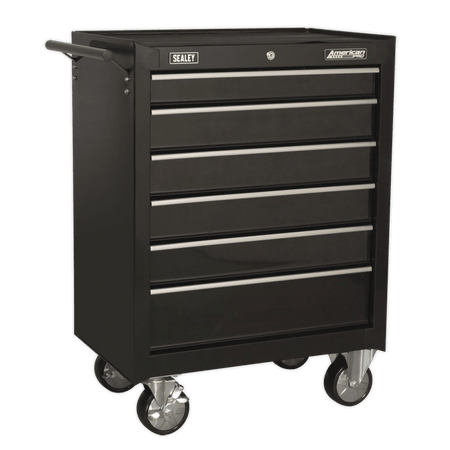 Rollcab 6 Drawer with Ball Bearing Slides - Black Model No- 22287