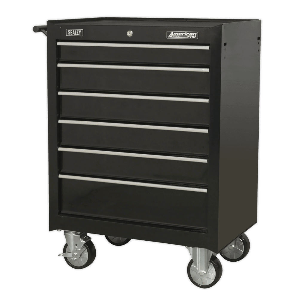 Rollcab 6 Drawer with Ball Bearing Slides - Black Model No- 22287