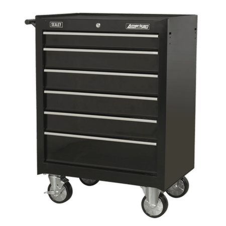 Rollcab 6 Drawer with Ball Bearing Slides - Black Model No- 22287