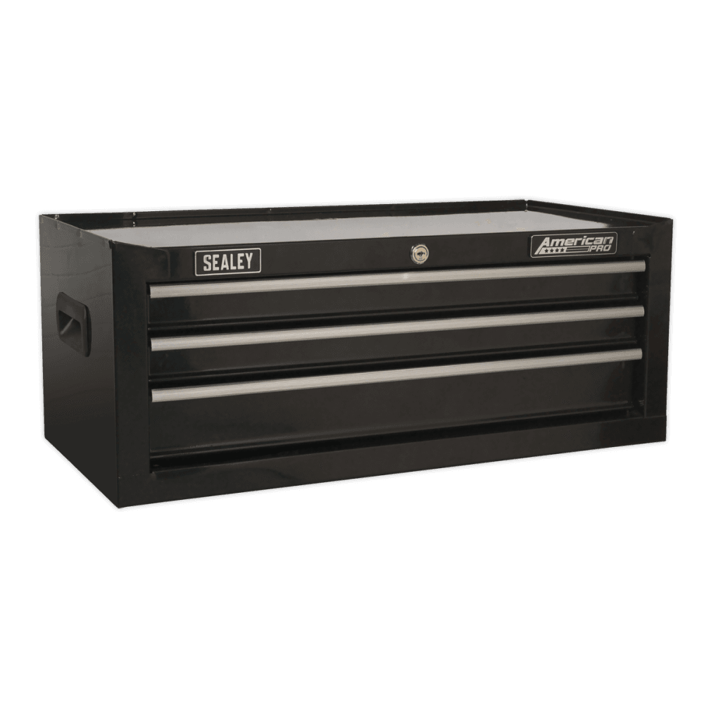 Mid-Box 3 Drawer with Ball Bearing Slides - Black Model No- 22283