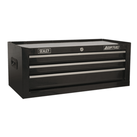 Mid-Box 3 Drawer with Ball Bearing Slides - Black Model No- 22283